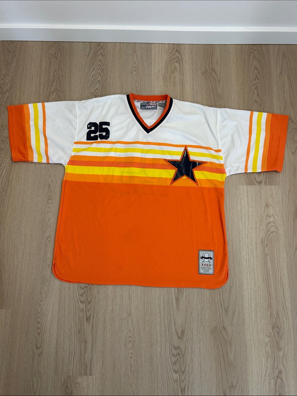 Y2K FUBU JNCO style inspired Houston Astros Baseball Hockey Jersey sz 2XL